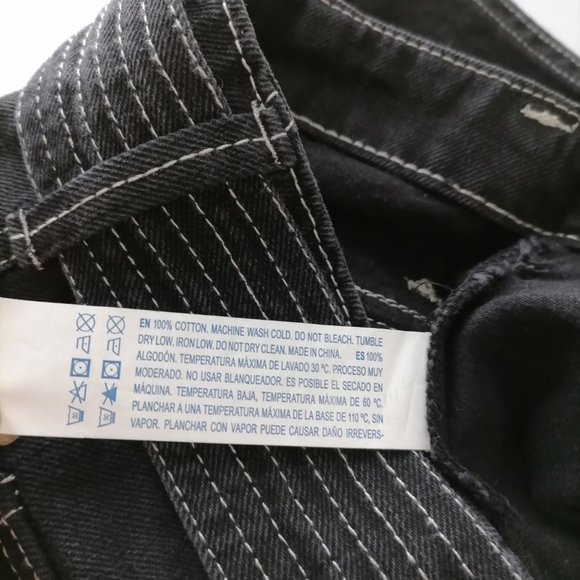 Forever 21 Womens Black Belted Flap Pocket Square Circle Mini Skirt Size S - Picture 7 of 8